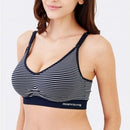 Ultralight Antibacterial Seamless Nursing Bra in Stripes