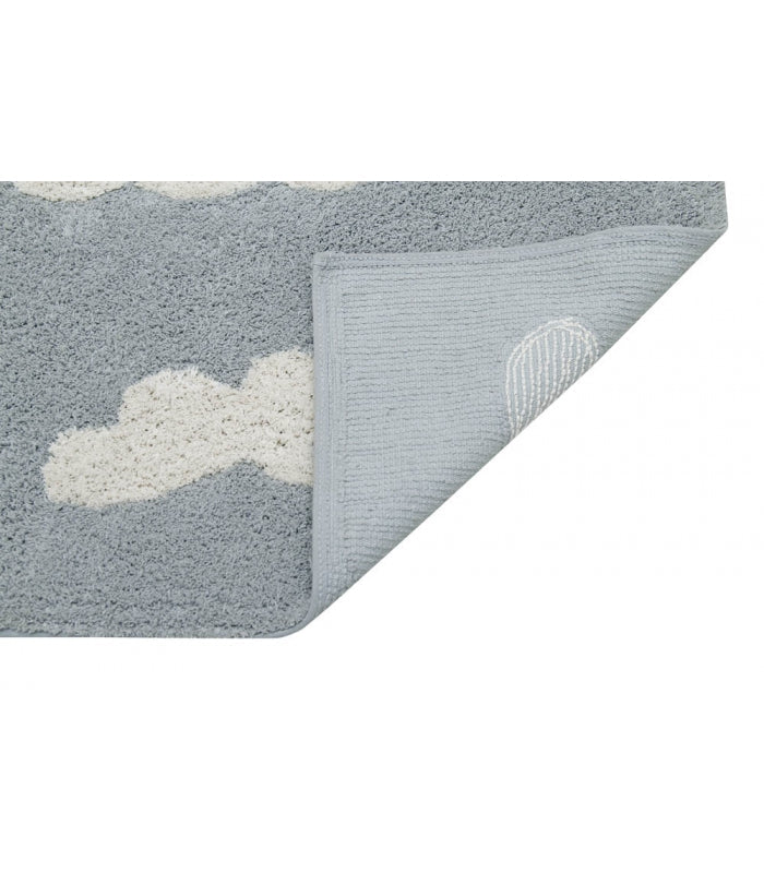 Clouds Grey Washable Rug