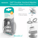 Silicone Nipples, Twin-Pack