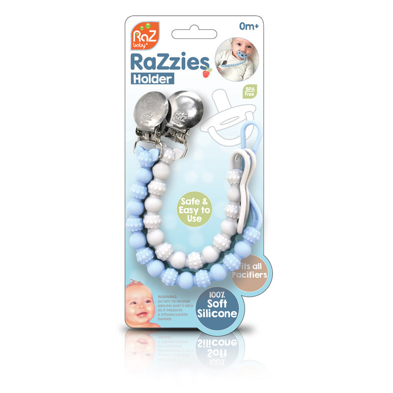 RaZzies Silicone Paci/Teether Holder (2-pack)