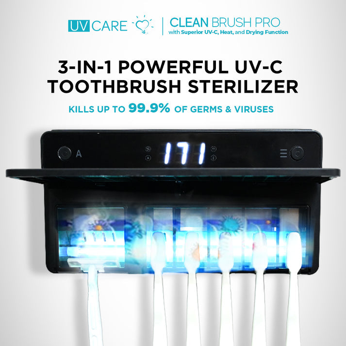 Clean Brush Pro 3-in-1 UV-C Toothbrush Sterilizer