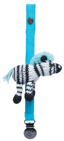 Miami Zoo Collection Rattle Pacifier Holder Daisy the Zebra