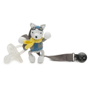 Origami Collection Rattle Pacifier Holder Henry the Husky