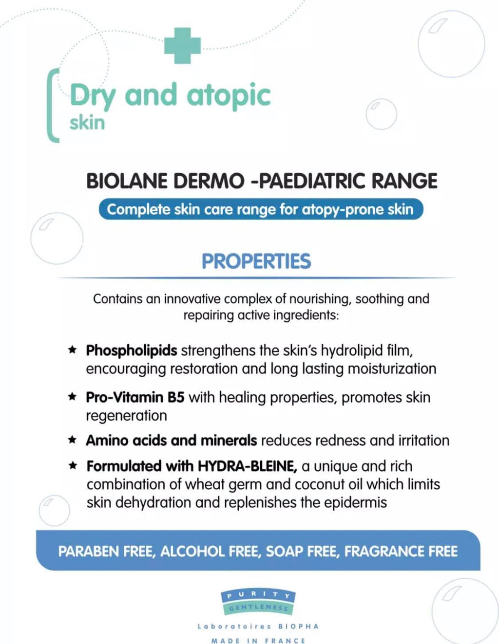 Biolane Dermo-Paediatrics Moisturizing Cream ingredients (Explained)