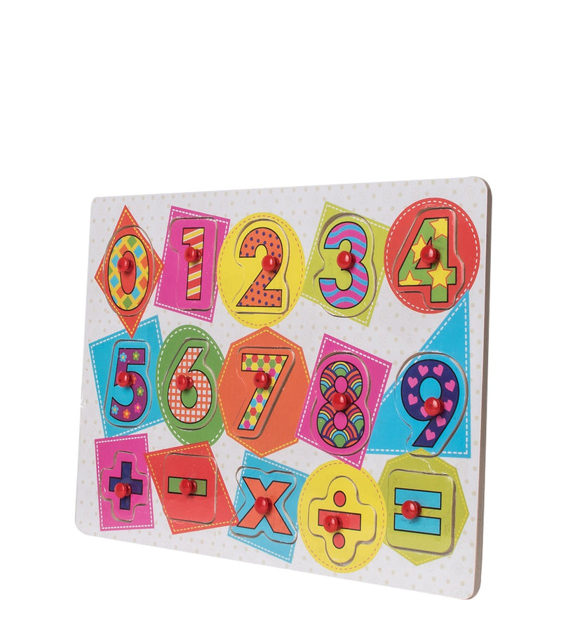 Colorful Numbers Peg Puzzle