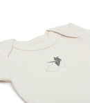 Origami Collection Lap Shoulder Bodysuit in Egret White