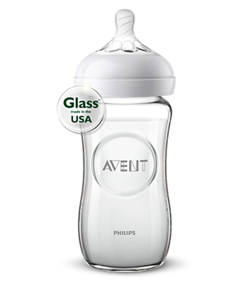 Natural Glass Bottle 8oz 1m+