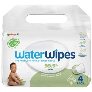 WaterWipes Soapberry 4x60pk - 240 wipes (Biodegradable)