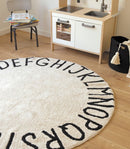 Round ABC Washable Rug