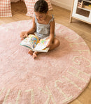 Round ABC Washable Rug
