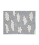 Clouds Grey Washable Rug