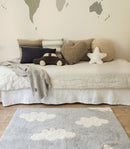 Clouds Grey Washable Rug