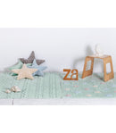 Washable Rug Tricolor Stars