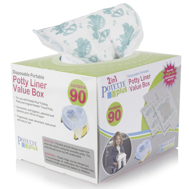 2in1 Potette Plus Disposable Potty Liners, 90pack