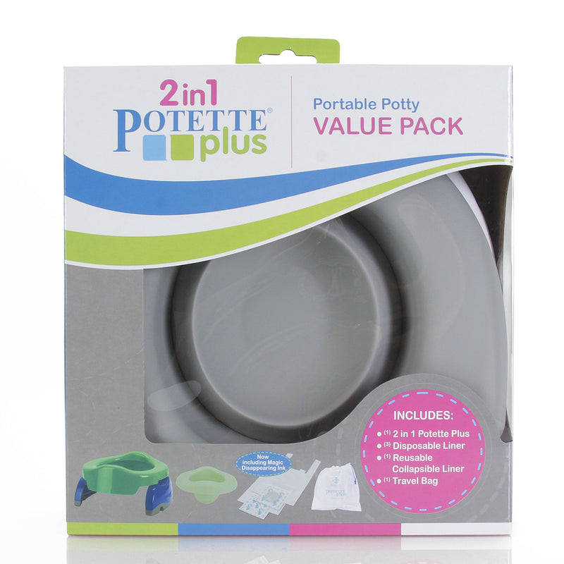 2in1 Potette Plus Portable Potty - Value Pack