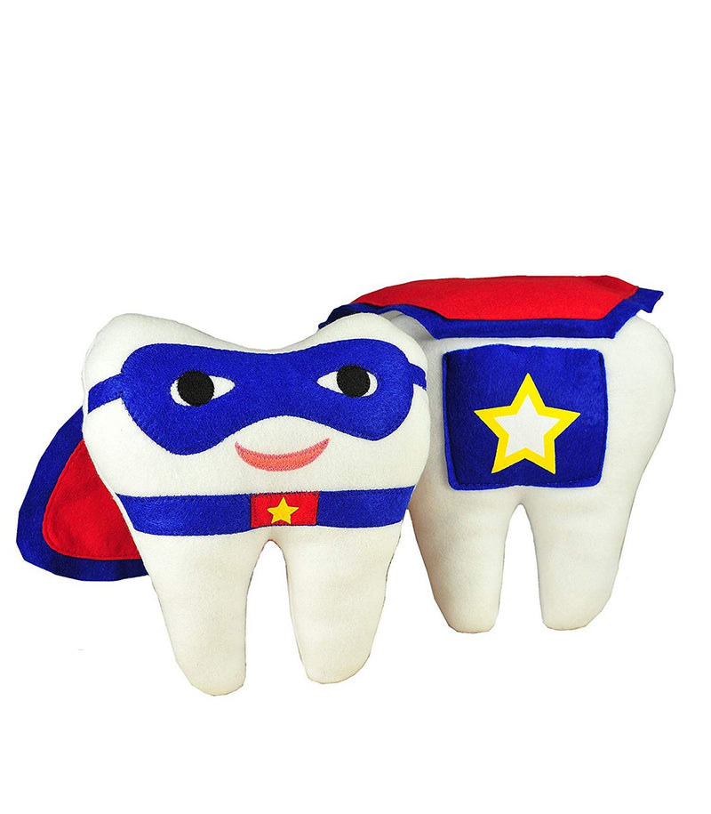 Tooth Fairy Superhero Pillow with Notepad and Keepsake Pouch