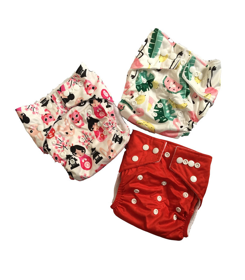 Cloth Diapers, set of 3