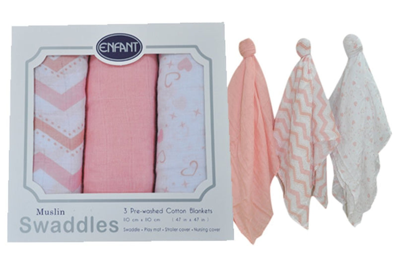 Muslin Swaddle - Pack of 3