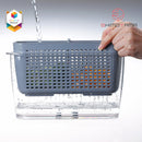 Shimoyama Small Gray Drain Basket Food Storage Organizer