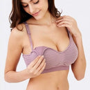 Ultralight Antibacterial Seamless Nursing Bra in Stripes