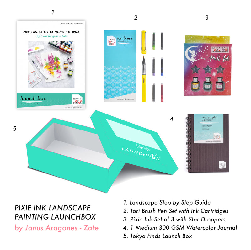 [Workshop in a Box] Pixie Inks Landscape Launchbox by Janus Aragones-Zate