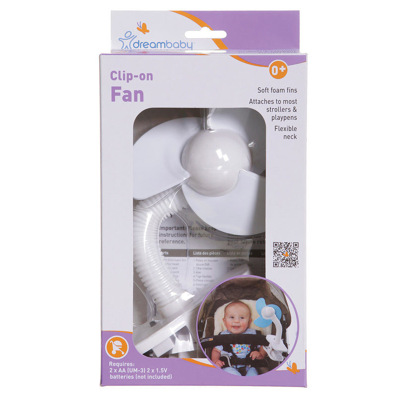 Stroller Fan White w/ White Foam