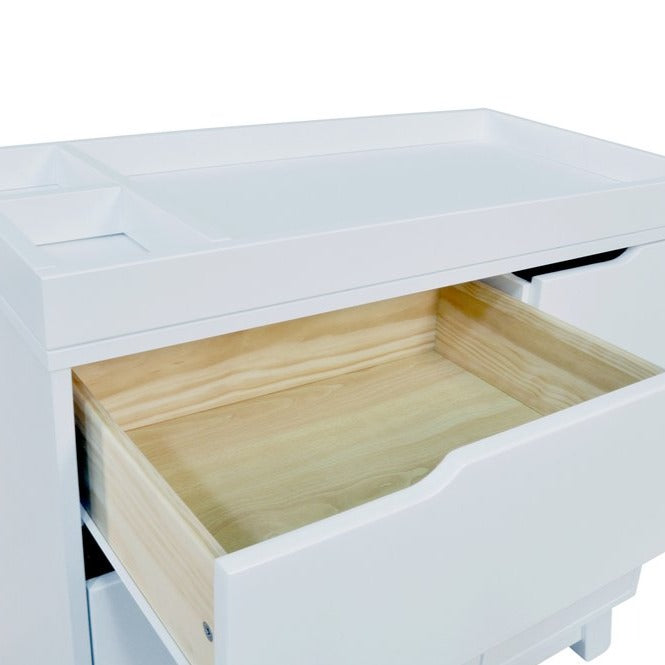 Hudson 3-Drawer Changer with Removable Changing Tray and Pure 31" Countour Changing Pad