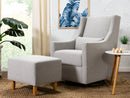 Toco Swivel Glider with Ottoman in Eco-Performance Fabric | Water Repellent & Stain Resistant