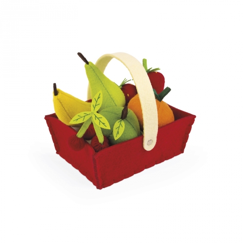 Fabric Basket With 8 Fruits