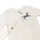Wild Horses Collection Long Sleeved Bodysuit in Egret White