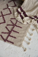 Bereber Burgundy Washable Rug