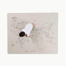 World Map Leather Mat