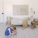 World Map Leather Mat