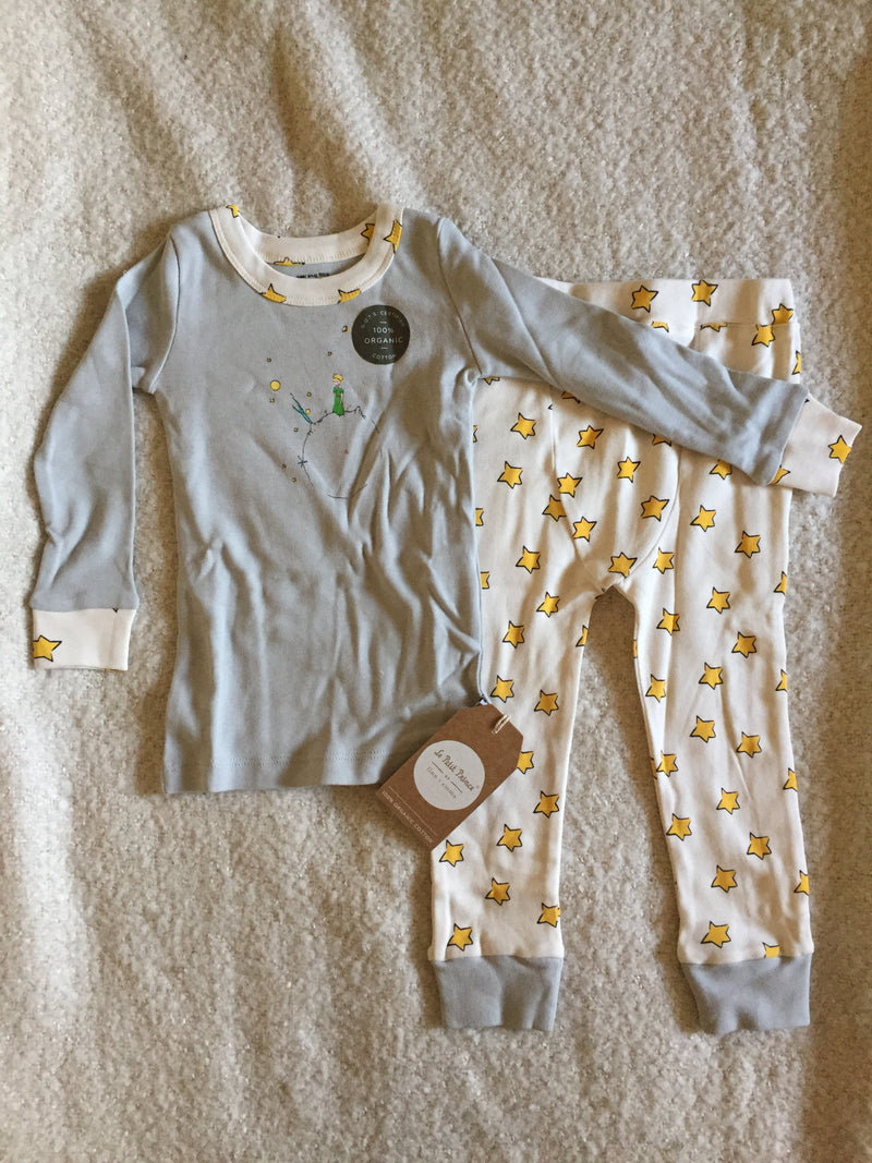 Pajamas Little Prince Grey & Yellow Stars