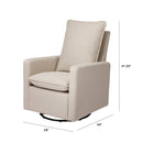 Cali Pillowback Swivel Glider in Eco-Performance Fabric