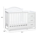 Charlie 4-in-1 Mini Convertible Crib & Changer with Toddler Conversion Kit + Contour Changing Pad