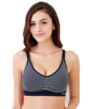Ultralight Antibacterial Seamless Nursing Bra in Stripes