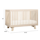 Hudson 3-in-1 Convertible Crib with Toddler Conversion Kit