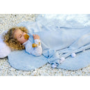 Puffy Dream Blue Washable Rug with Cushion