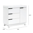 Hudson 3-Drawer Changer with Removable Changing Tray and Pure 31" Countour Changing Pad